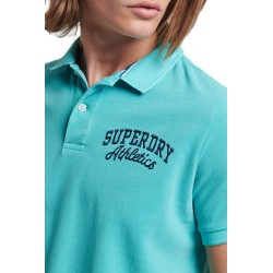 Superdry Ανδρικό T-Shirt Polo Τιρκουάζ M1110349A-0VA